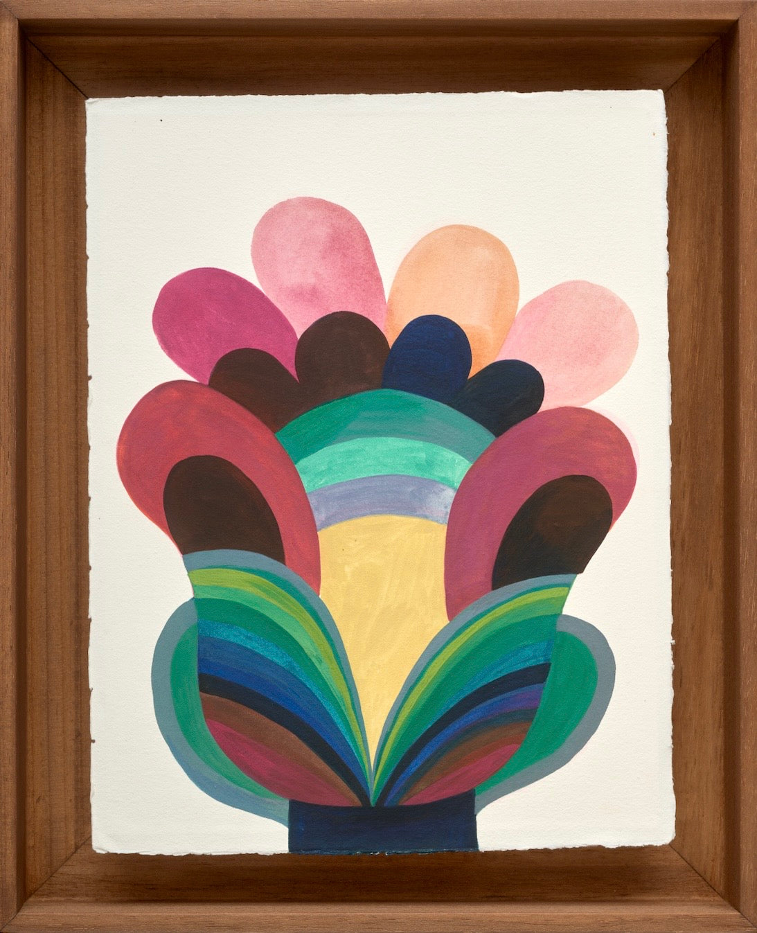 Caroline Rennequin Framed Flower Painting 17.7" × 13.8"