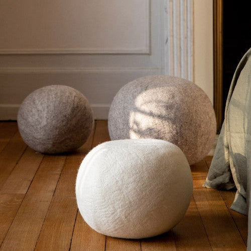 Felted Wool Pouffe Ball XL 11.5" Diameter