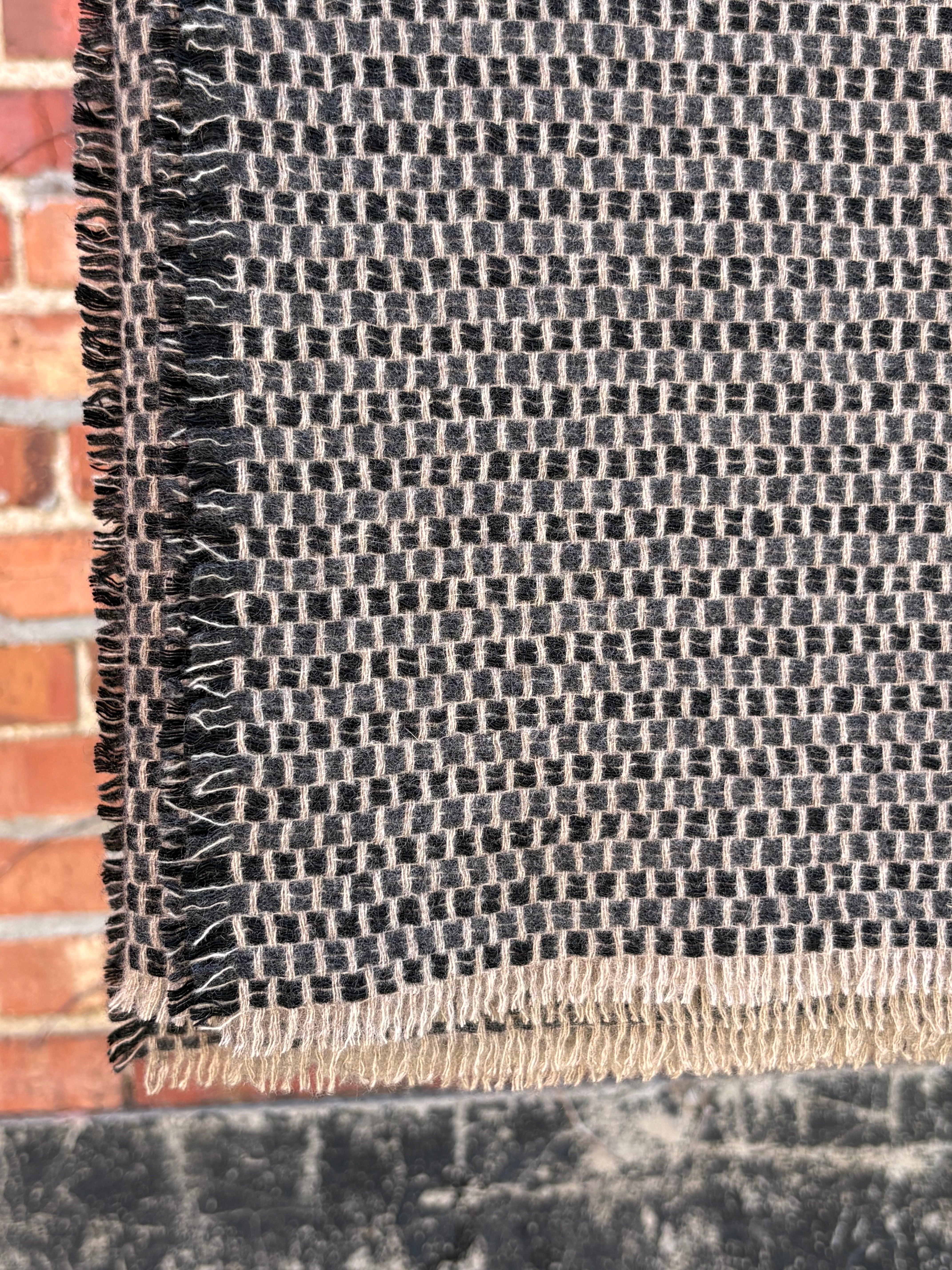 Quadri Throw with Fringe