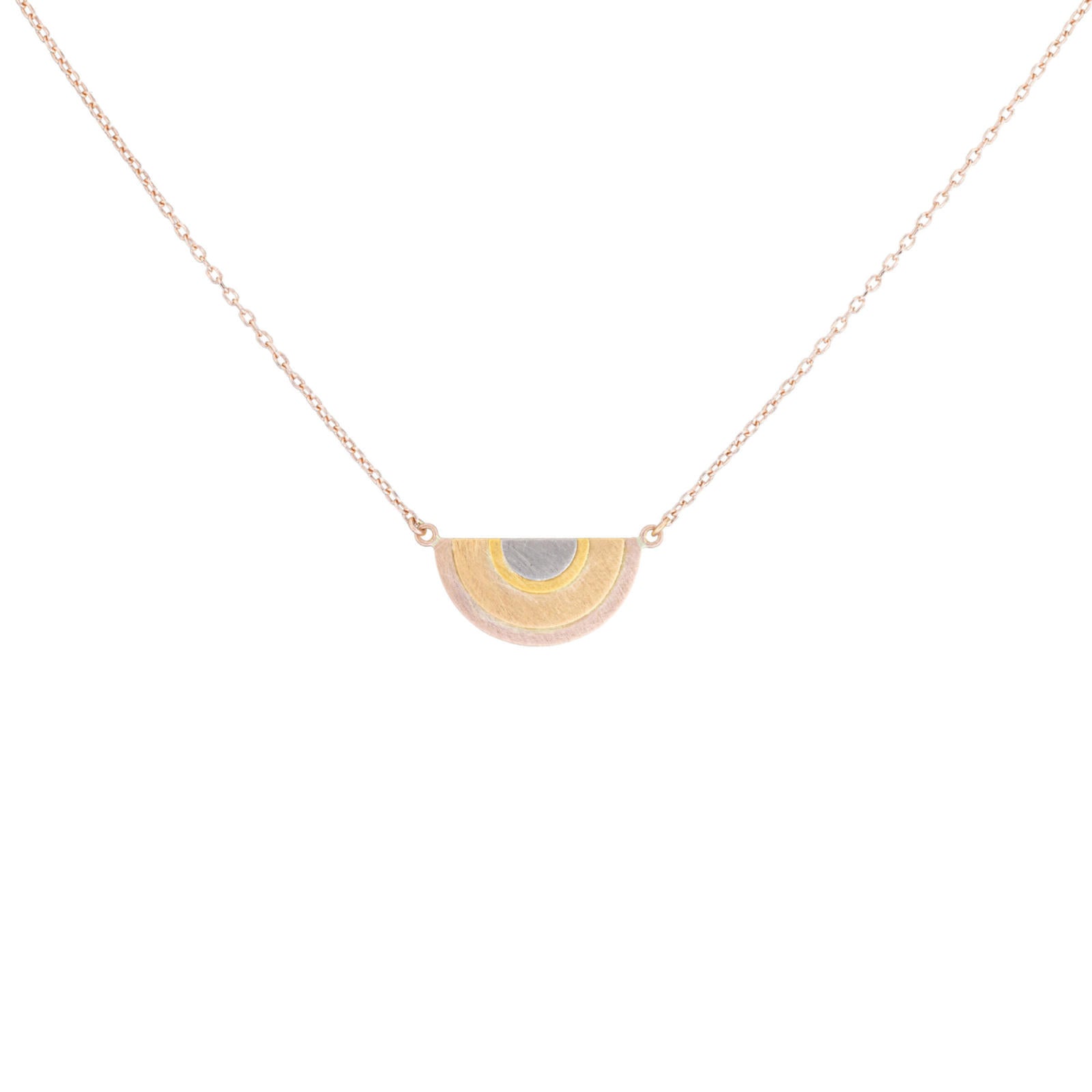 Sia Taylor 14k Rainbow Gold Sun Halo Pendant 16.5"