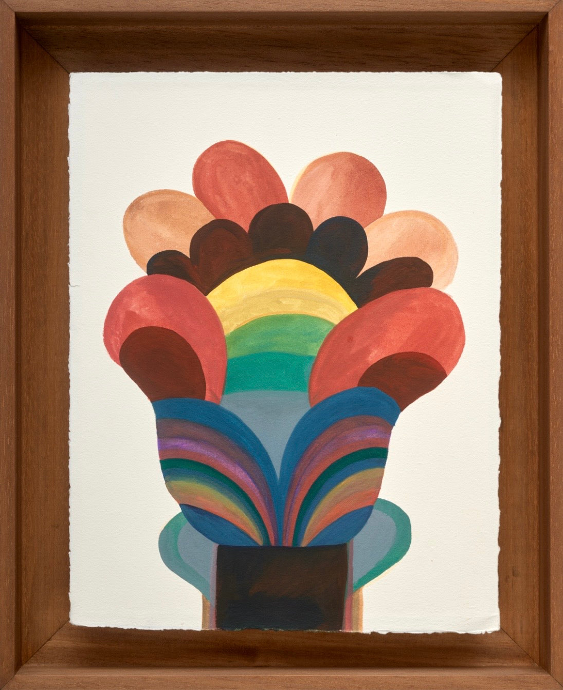 Caroline Rennequin Framed Flower Painting 17.7" × 13.8"