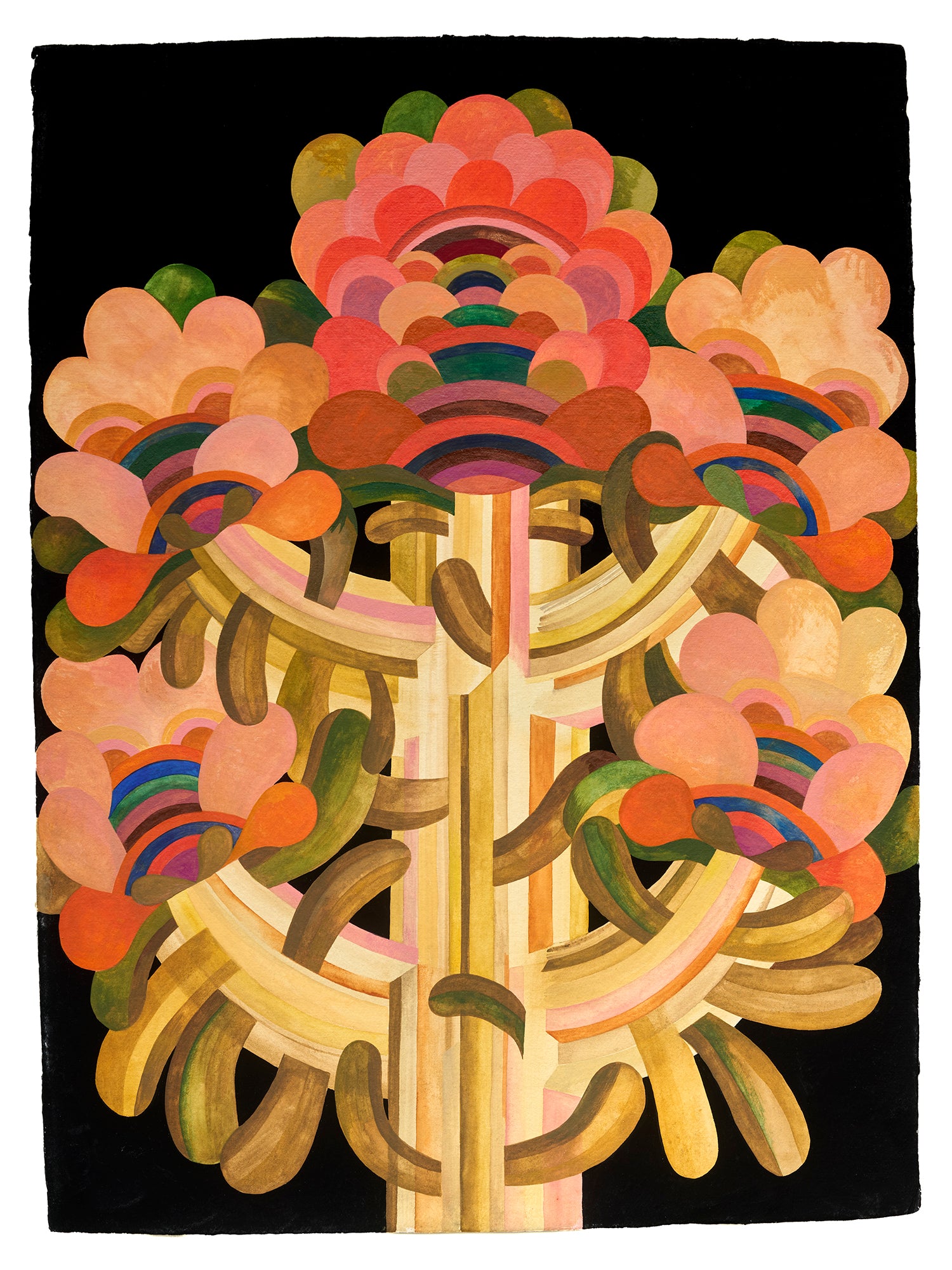 Caroline Rennequin Framed Flower Painting 33.5" × 25.6"