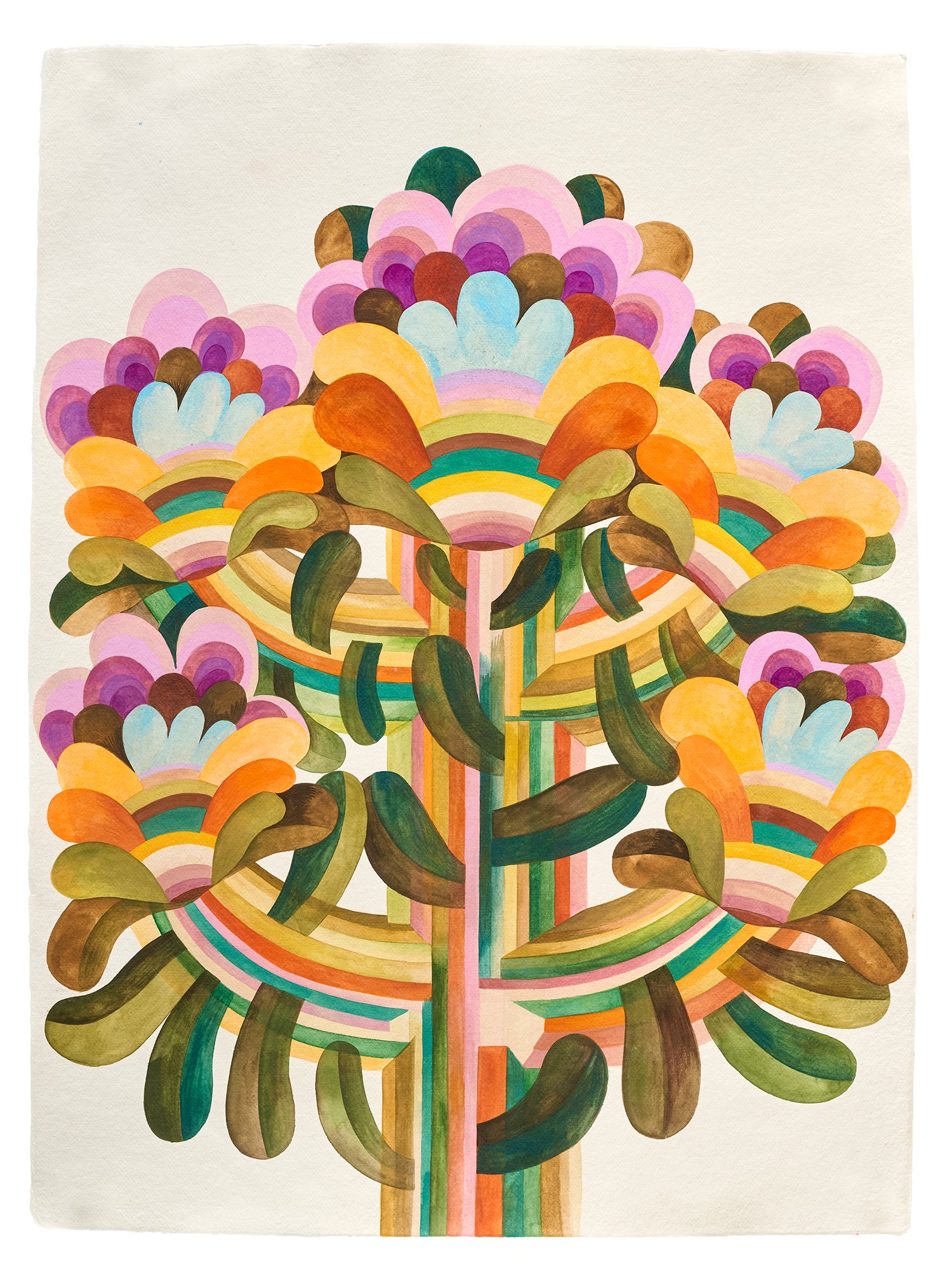 Caroline Rennequin Framed Flower Painting 33.5" × 25.6"