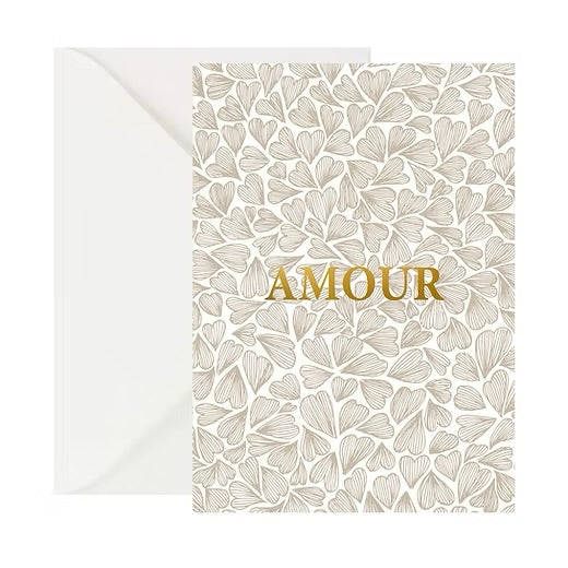 Gold Greeting Card in French
