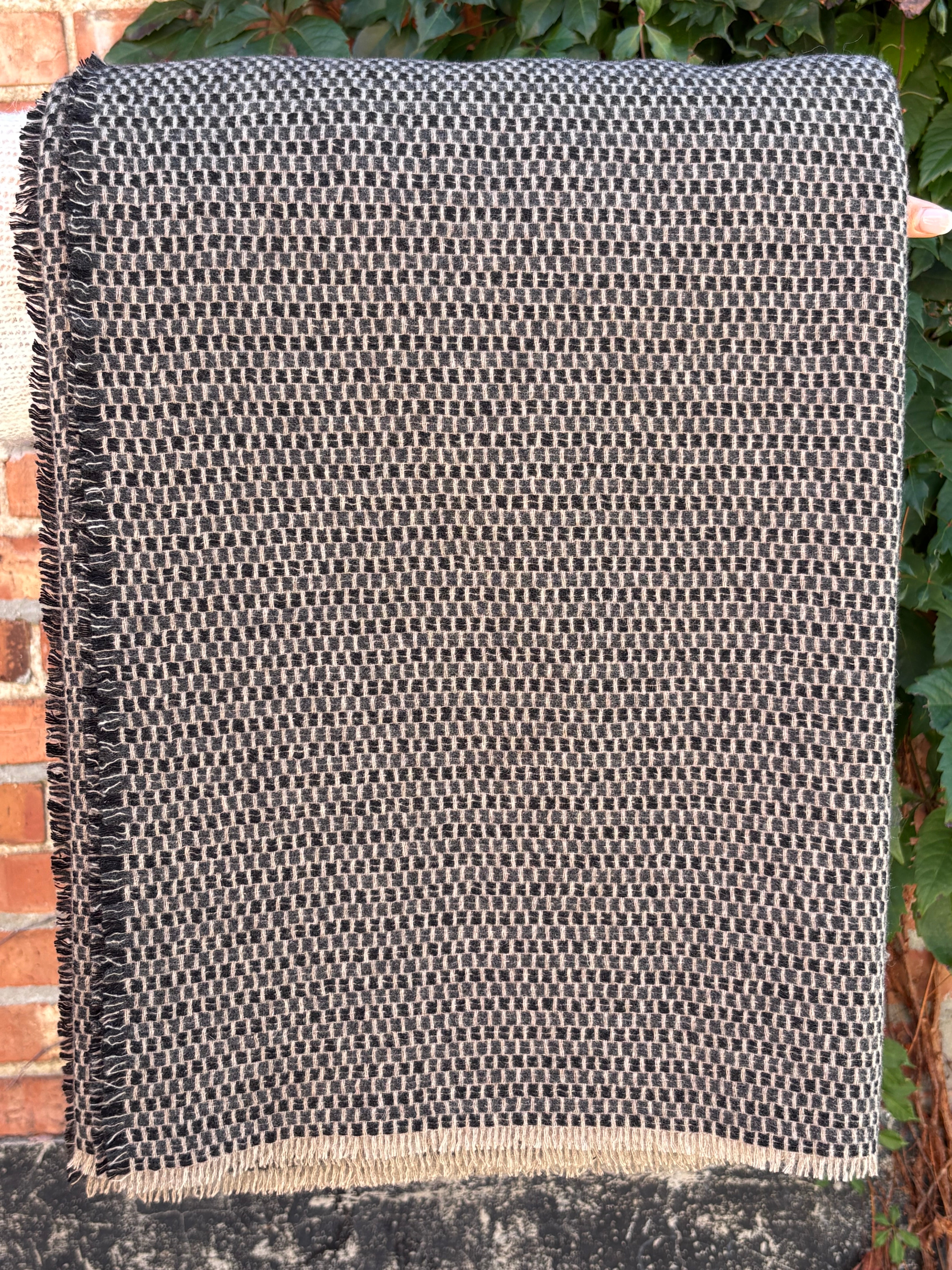 Quadri Throw with Fringe