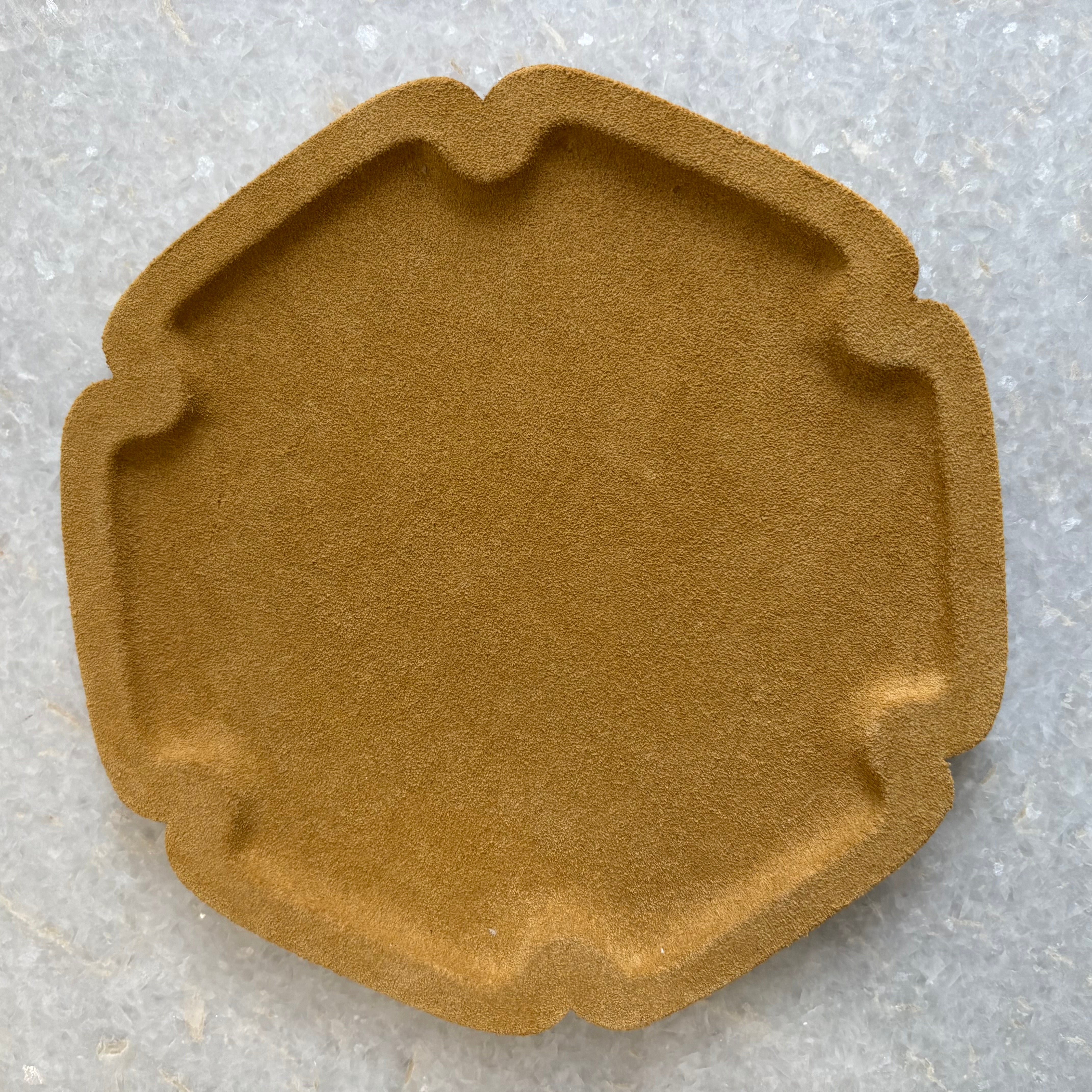Vitruvio No. 2 Small Scalloped Suede Tray
