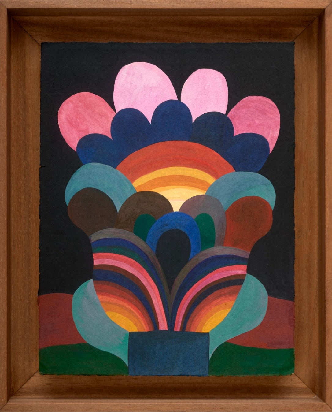 Caroline Rennequin Framed Flower Painting 17.7" × 13.8"