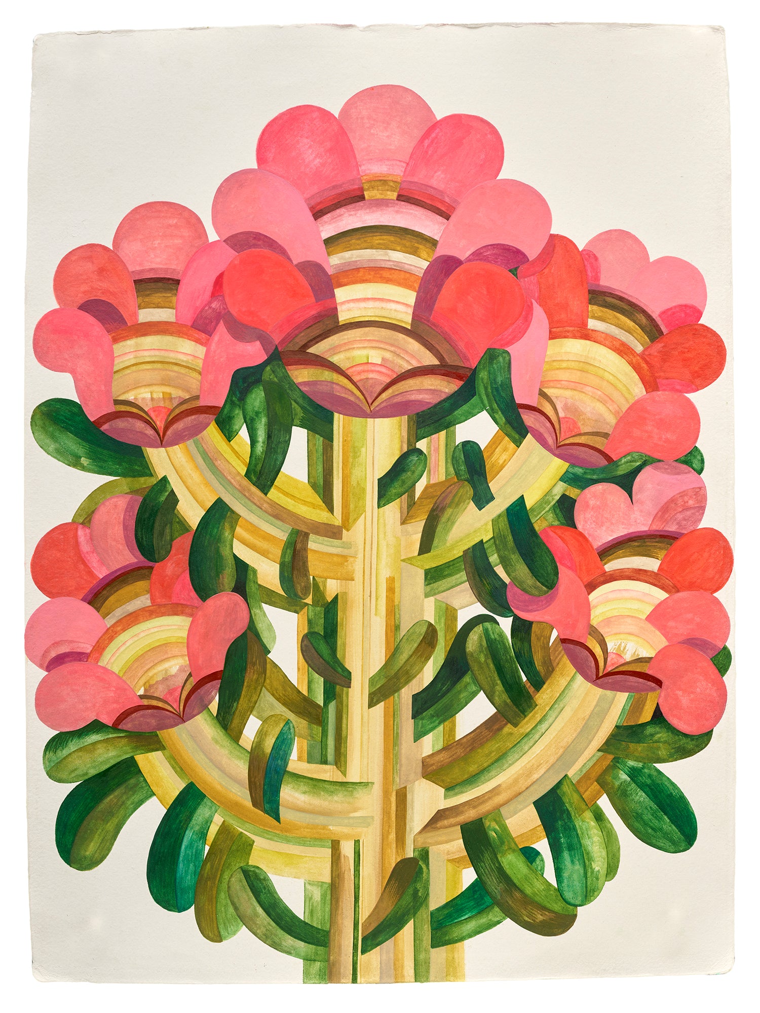 Caroline Rennequin Framed Flower Painting 33.5" × 25.6"