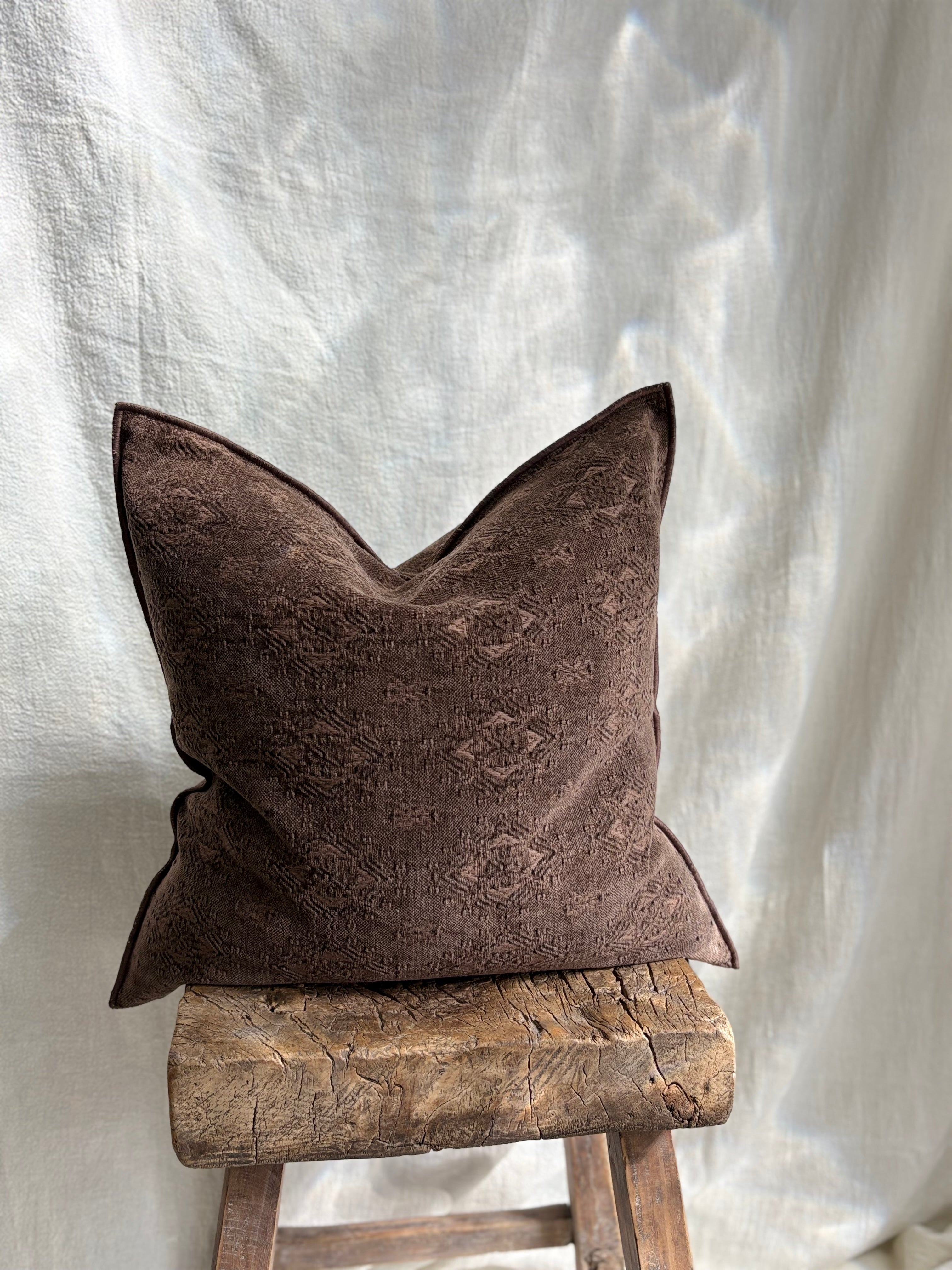 Maison de Vacances Cushion Vice Versa Stone Washed Jacquard Kilim 20" x 20"