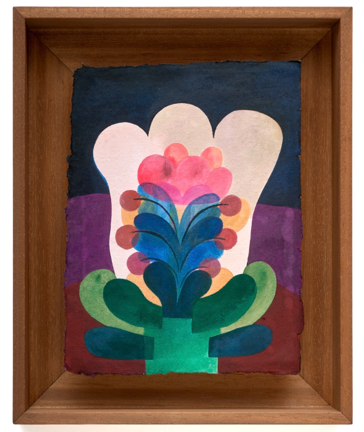 Caroline Rennequin Framed Flower Painting 11.8" × 8.7"