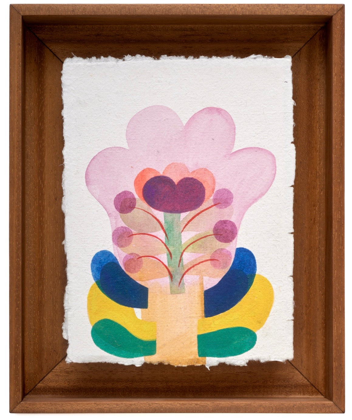 Caroline Rennequin Framed Flower Painting 11.8" × 8.7"