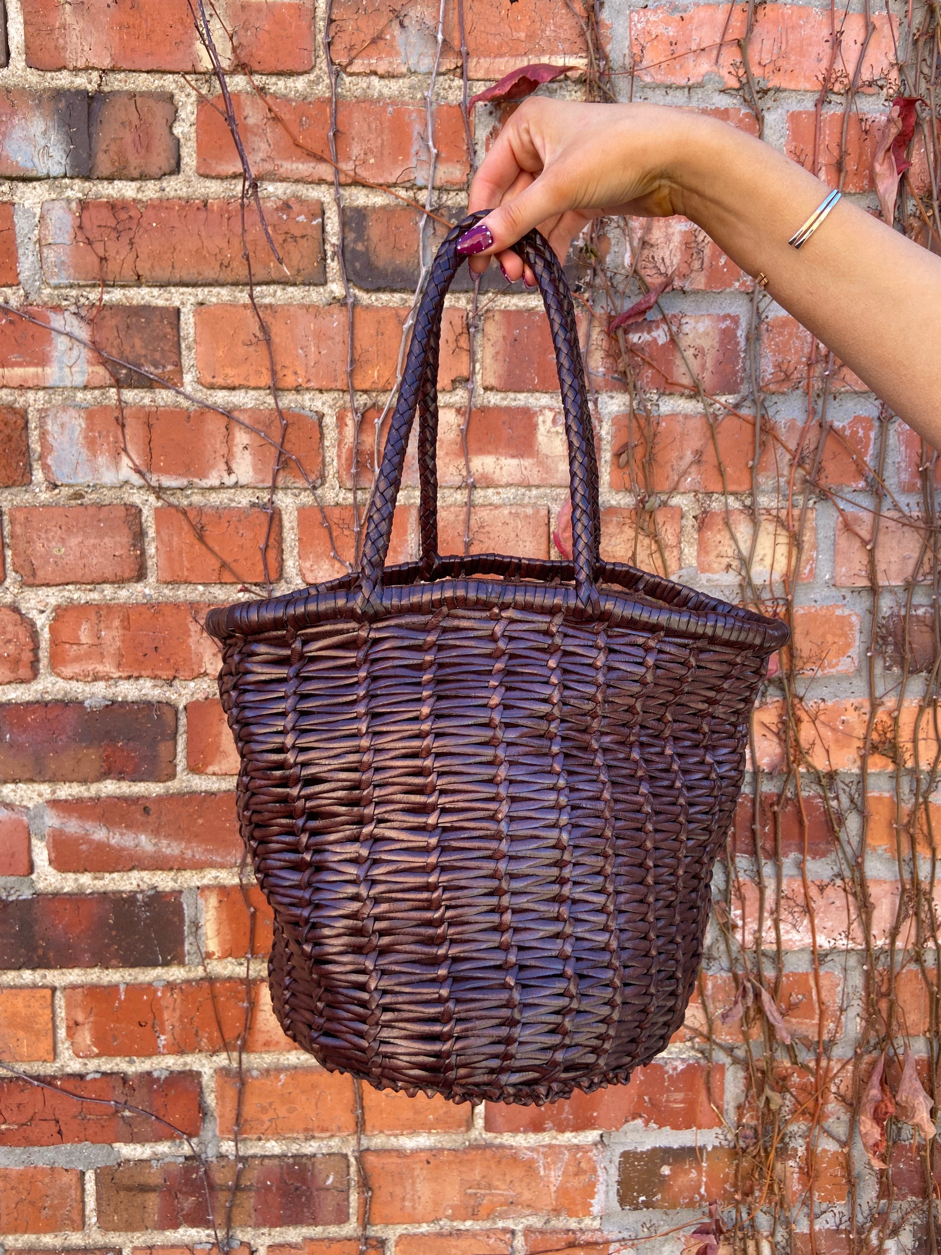 Dragon Diffusion Lina Big Woven Leather Bucket Bag