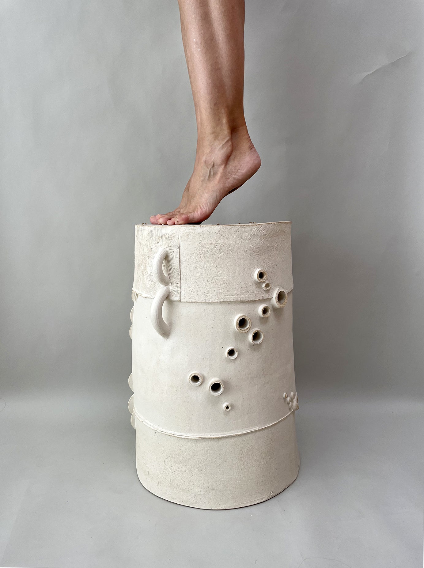Handmade Ceramic Side Table/Stool