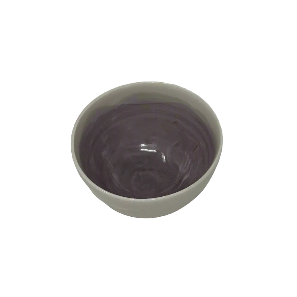 Porcelain Bowl with Watercolor Interior 2.5" Diameter