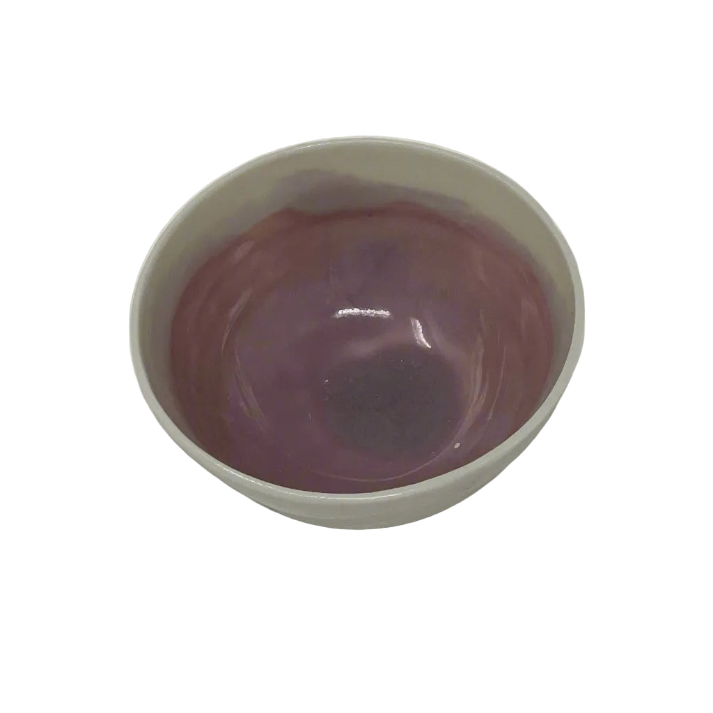 Porcelain Bowl with Watercolor Interior 2.5" Diameter
