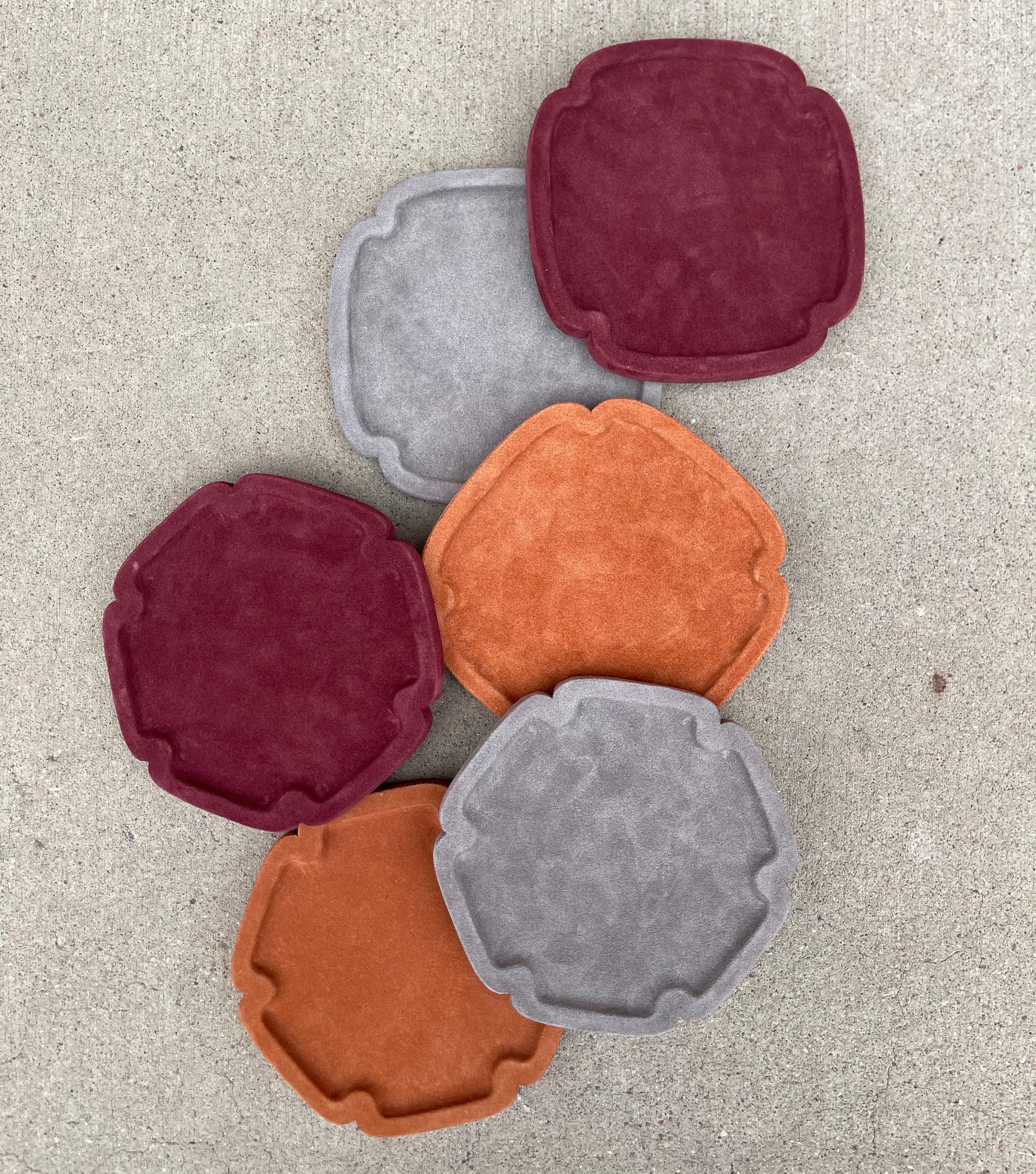 Vitruvio No. 2 Small Scalloped Suede Tray
