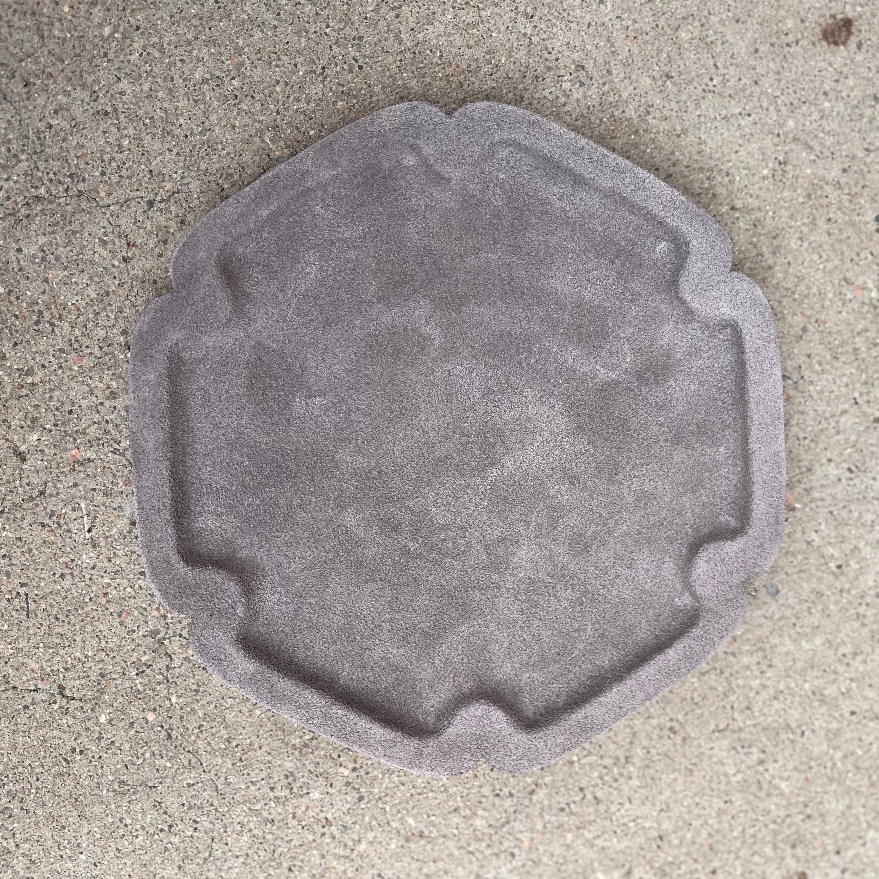 Vitruvio No. 2 Small Scalloped Suede Tray