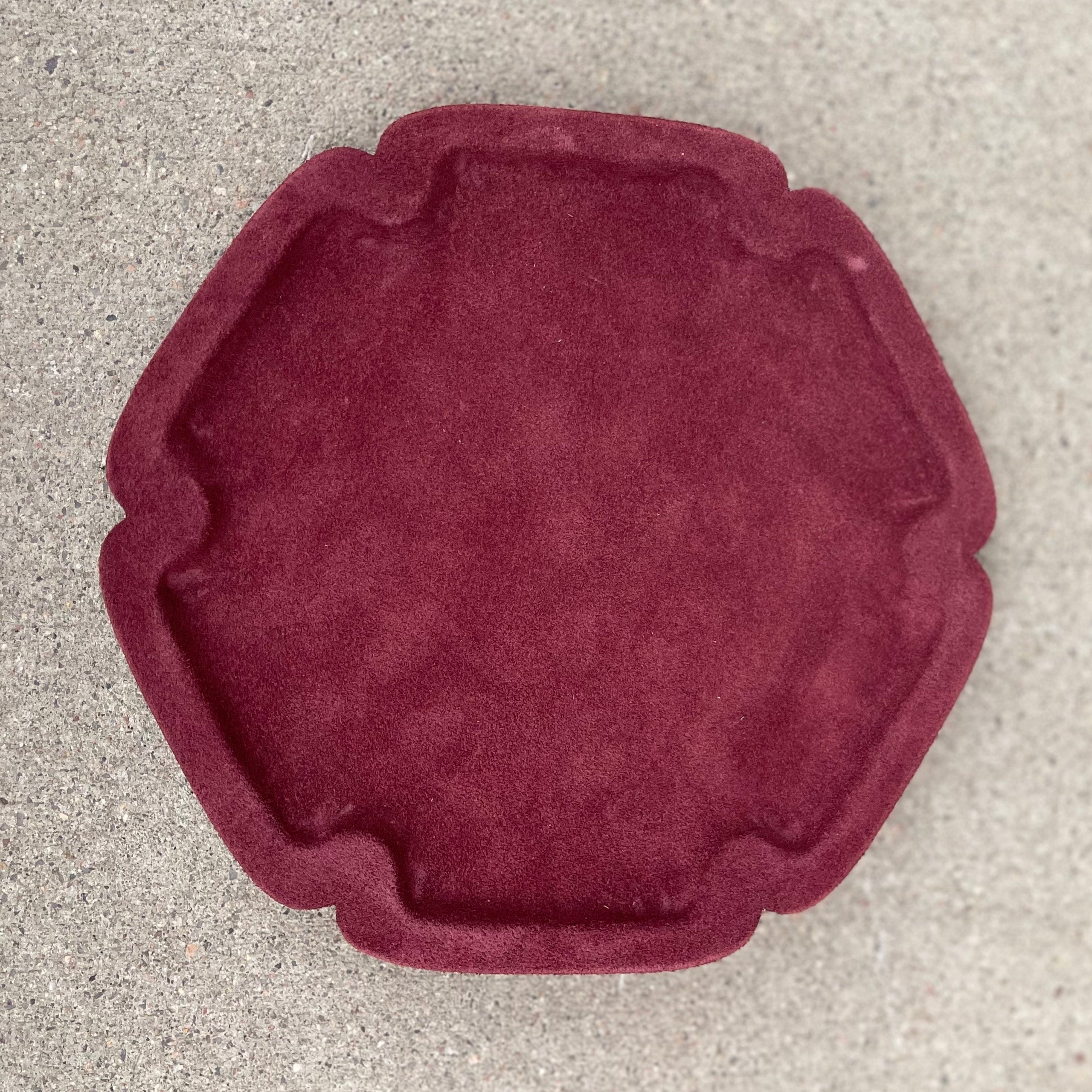 Vitruvio No. 2 Small Scalloped Suede Tray