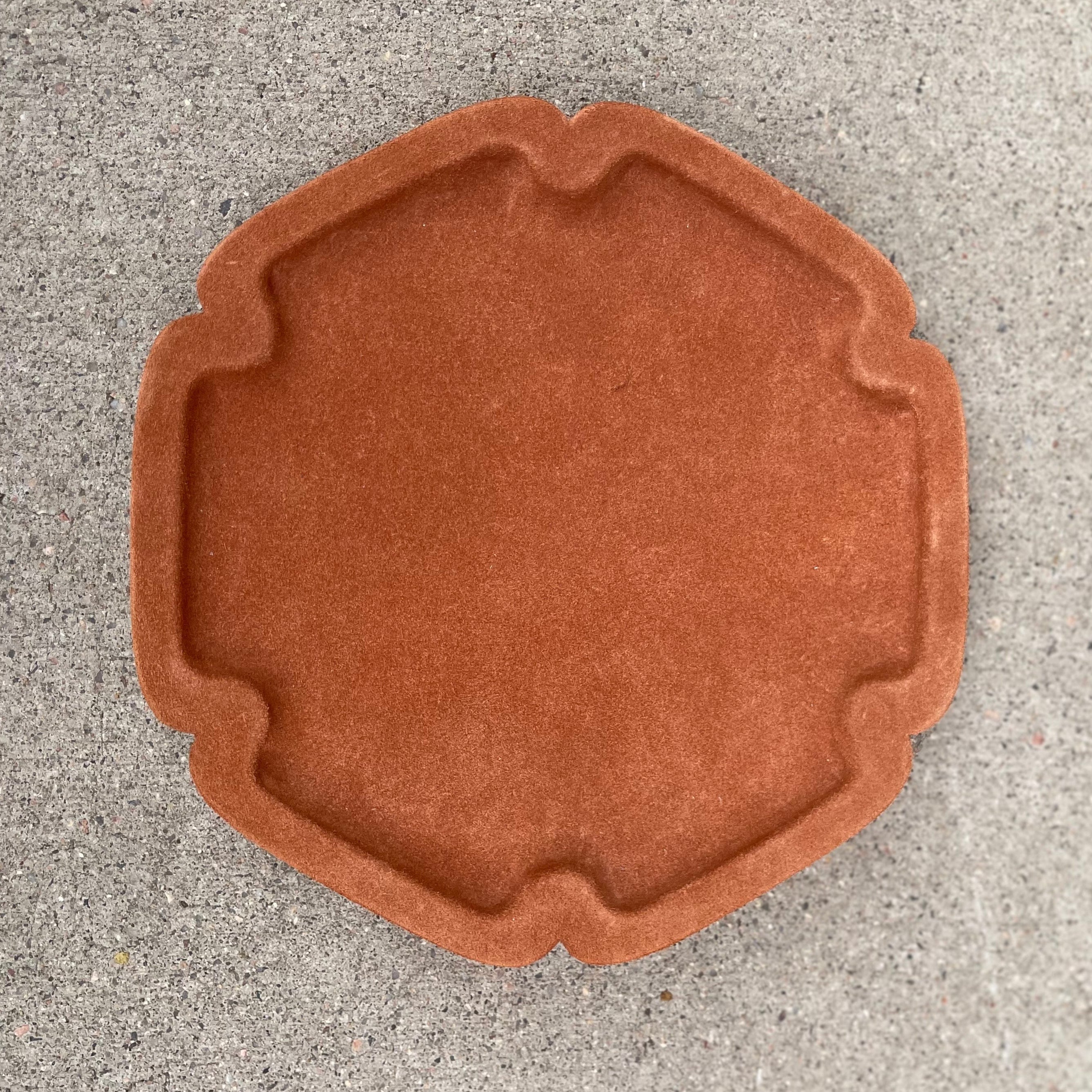 Vitruvio No. 2 Small Scalloped Suede Tray