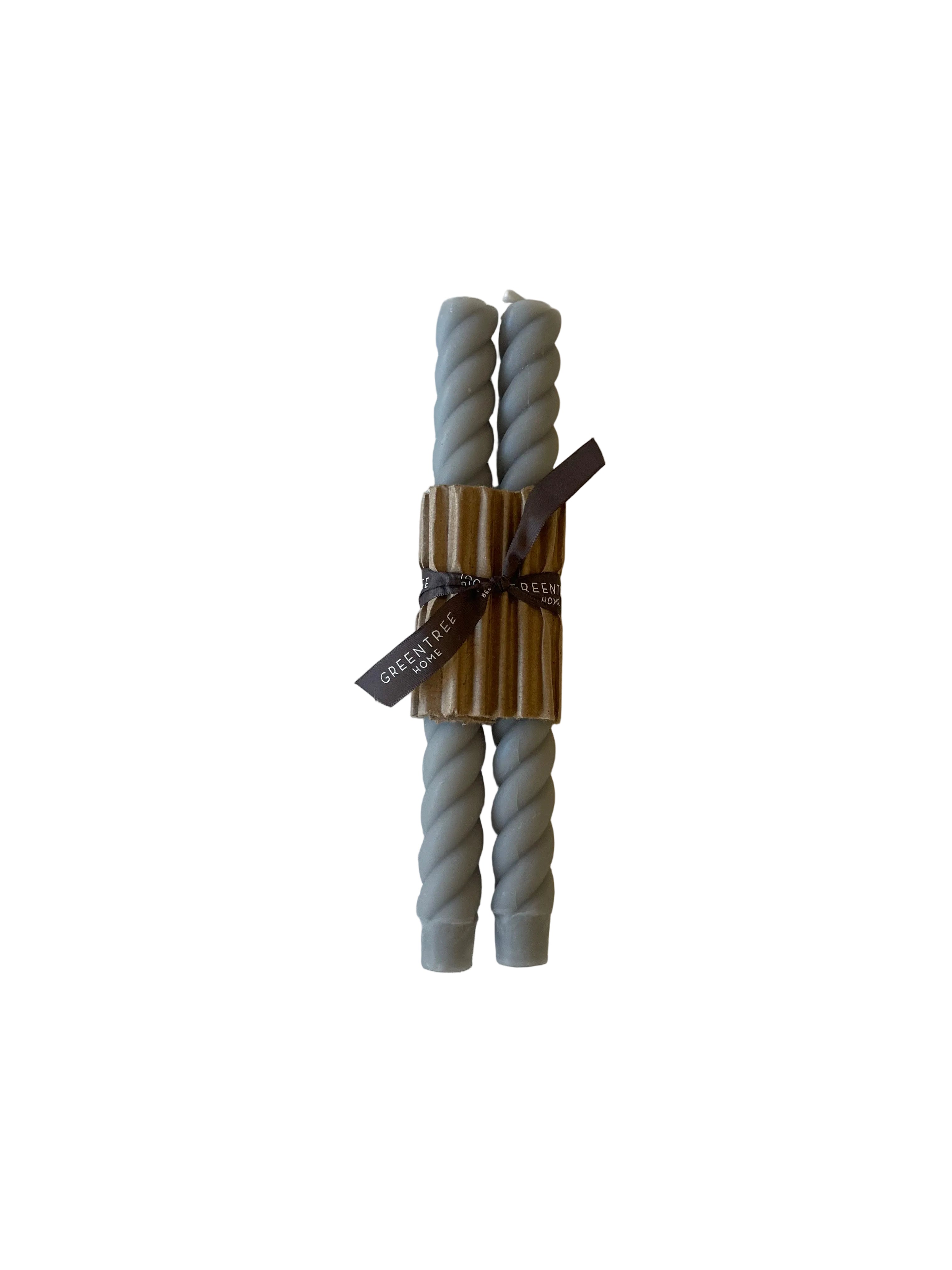 Handmade Beeswax Rope Taper Candles (Pair) 10"