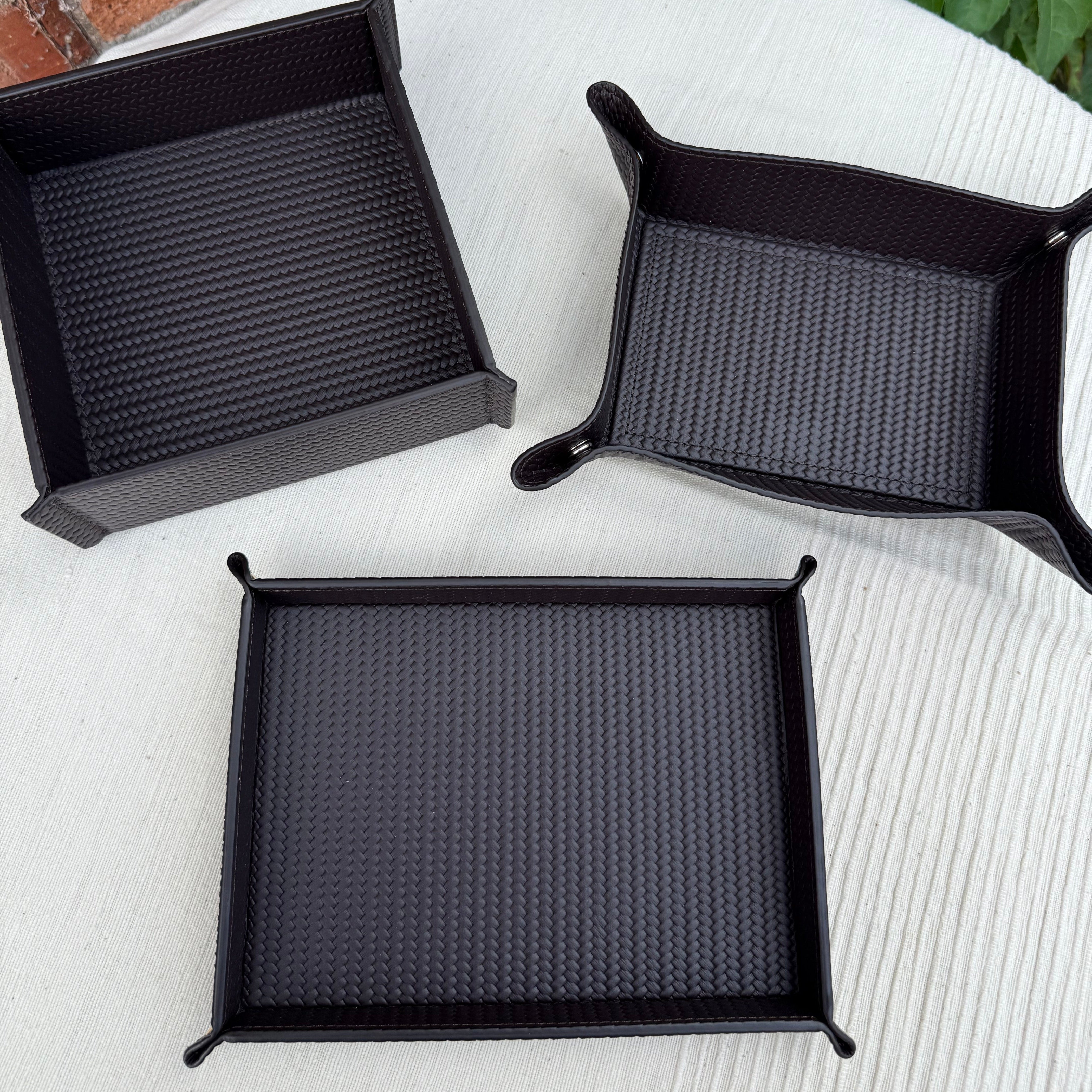 Leather Valet Tray 4" x 6" x 2"high
