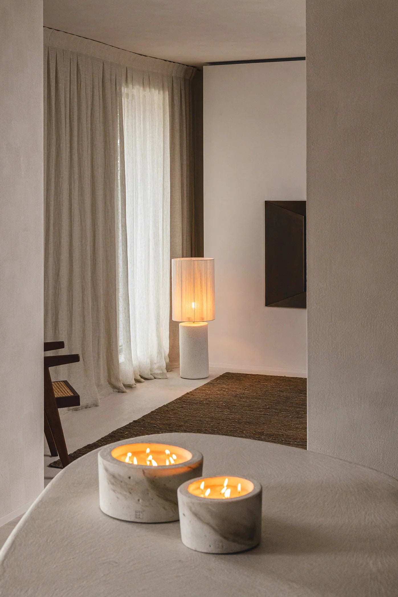 Indoor: Urban Candle Large Ecru (Black Sea)