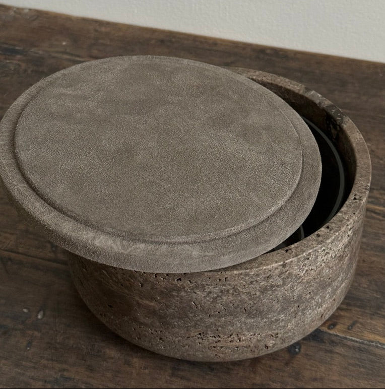 NAXOS LEATHER & MARBLE BOWL MEDIUM