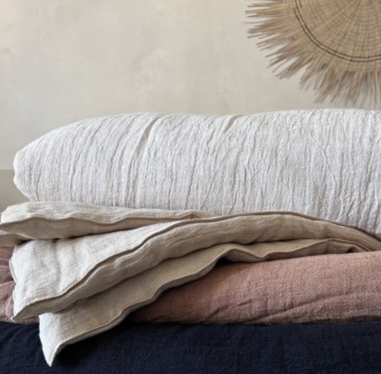 Maison de Vacances Duvet Cocoon Vice Versa Crumpled Washed Linen 55" x 98"