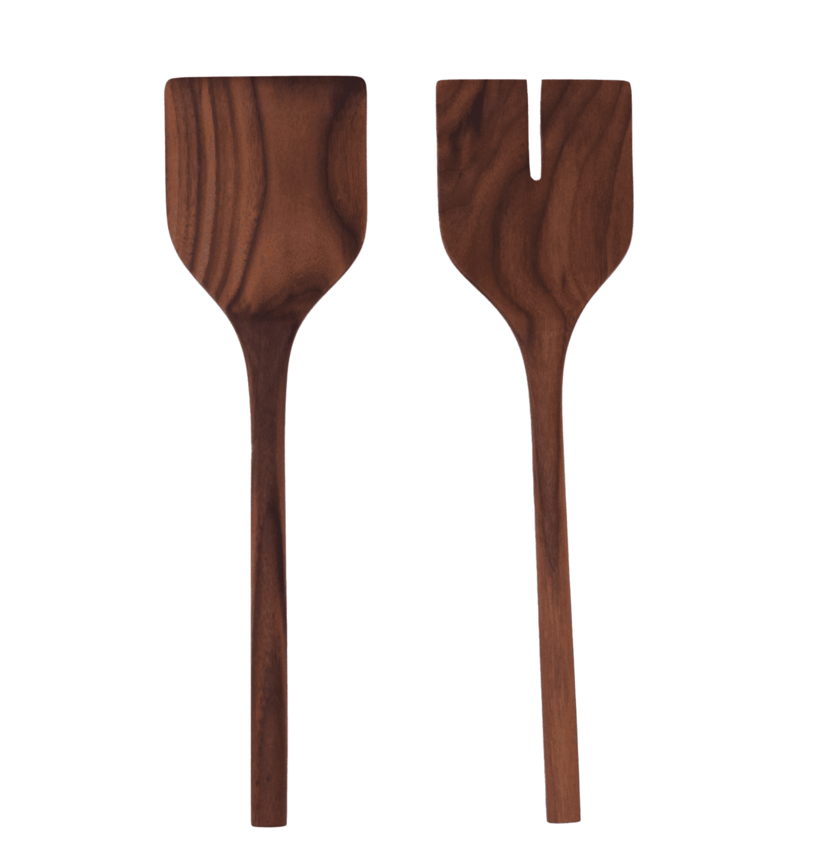 Wood Salad Server Set, Walnut 13"