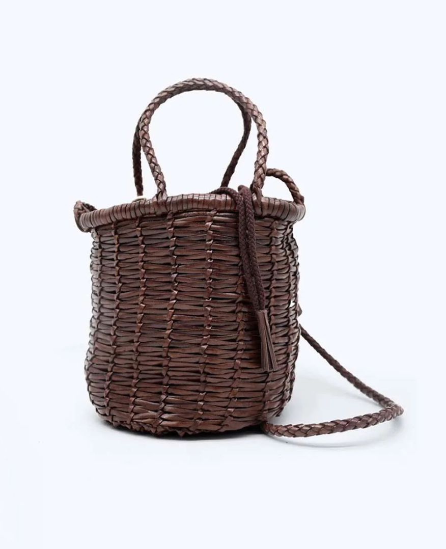 Dragon Diffusion Lina Big Woven Leather Bucket Bag