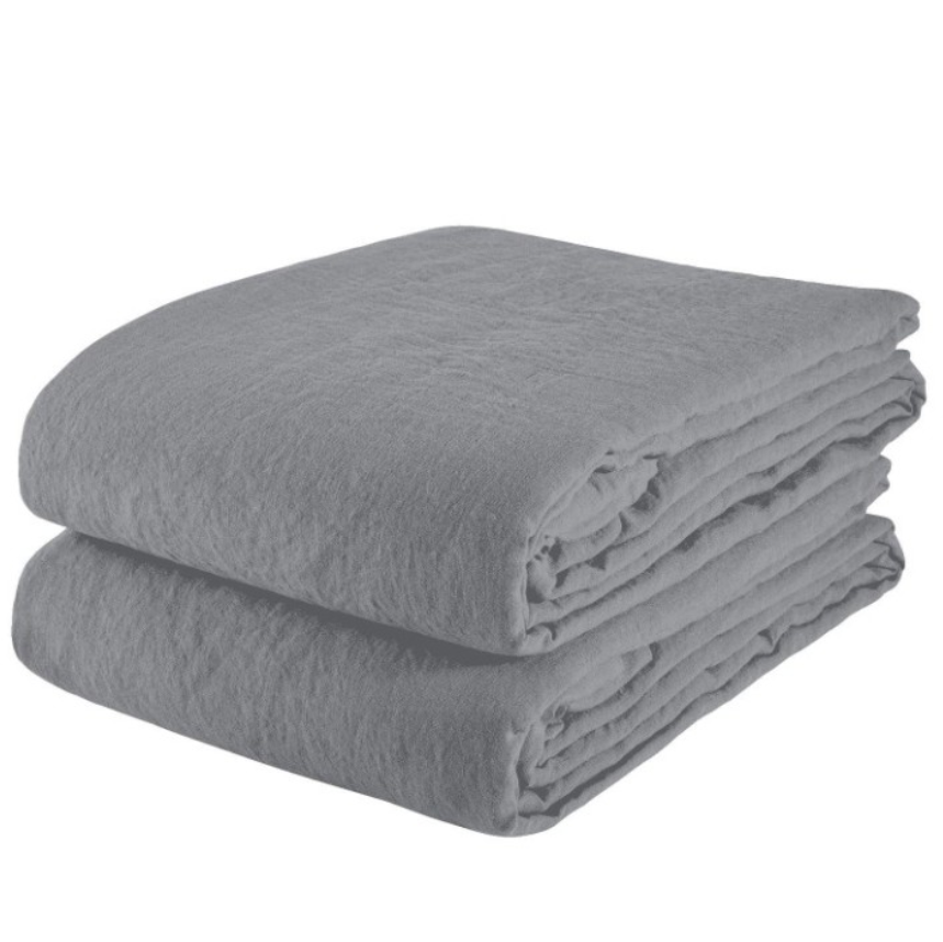 100% Linen Solid Queen Duvet Cover