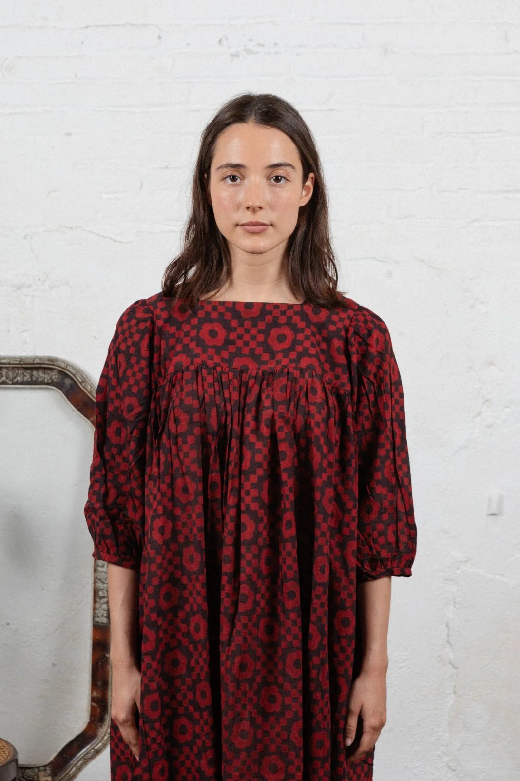 Bella Dress, Red/Black