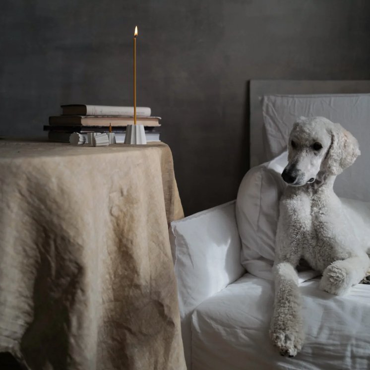 Big Porcelain Candle Holder - Homebody Denver