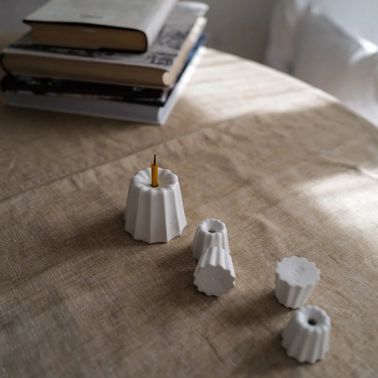 Big Porcelain Candle Holder - Homebody Denver