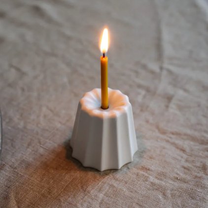 Big Porcelain Candle Holder - Homebody Denver