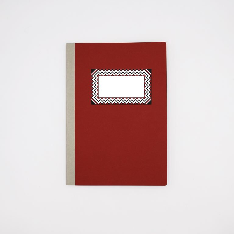 Bonvini Notebook, Blue Zig Zag