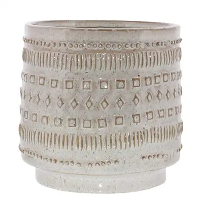 Peru Ceramic Cachepot, Large, White