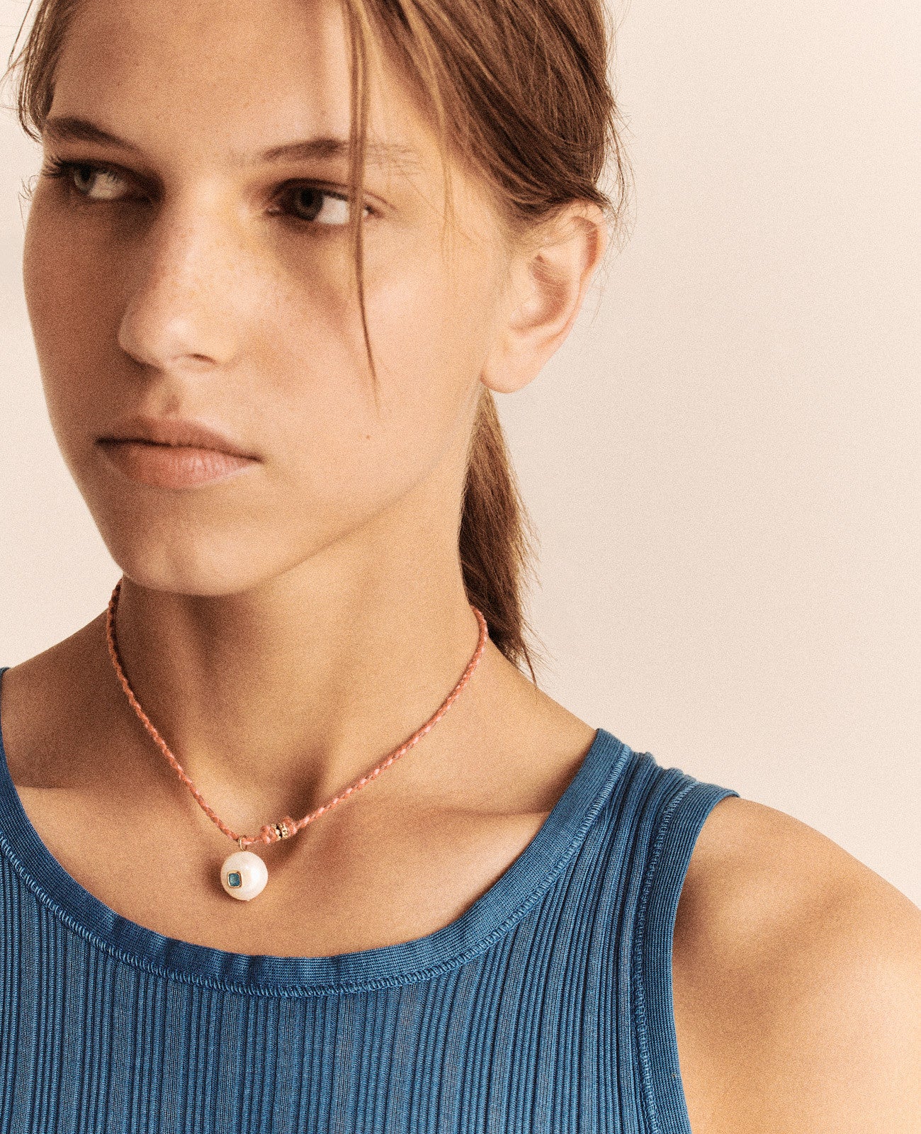 Pascale Monvoisin Pink Eddie Necklace, Topaz