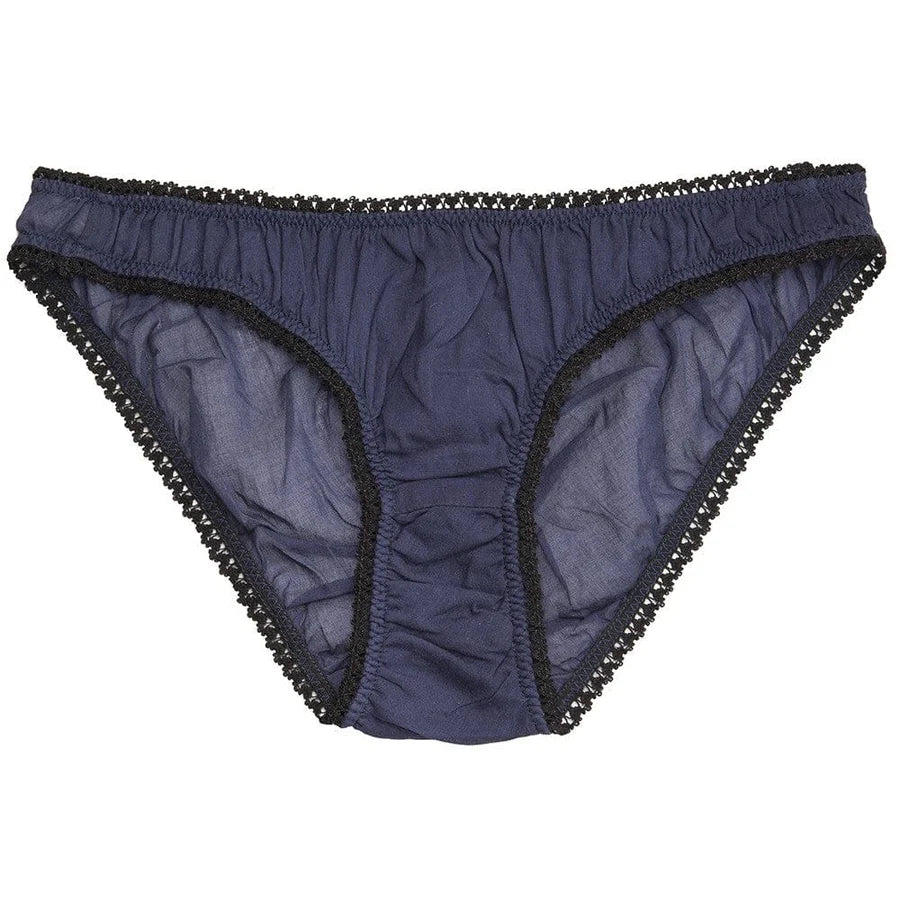 100% Organic Cotton Panties with Lace Trim