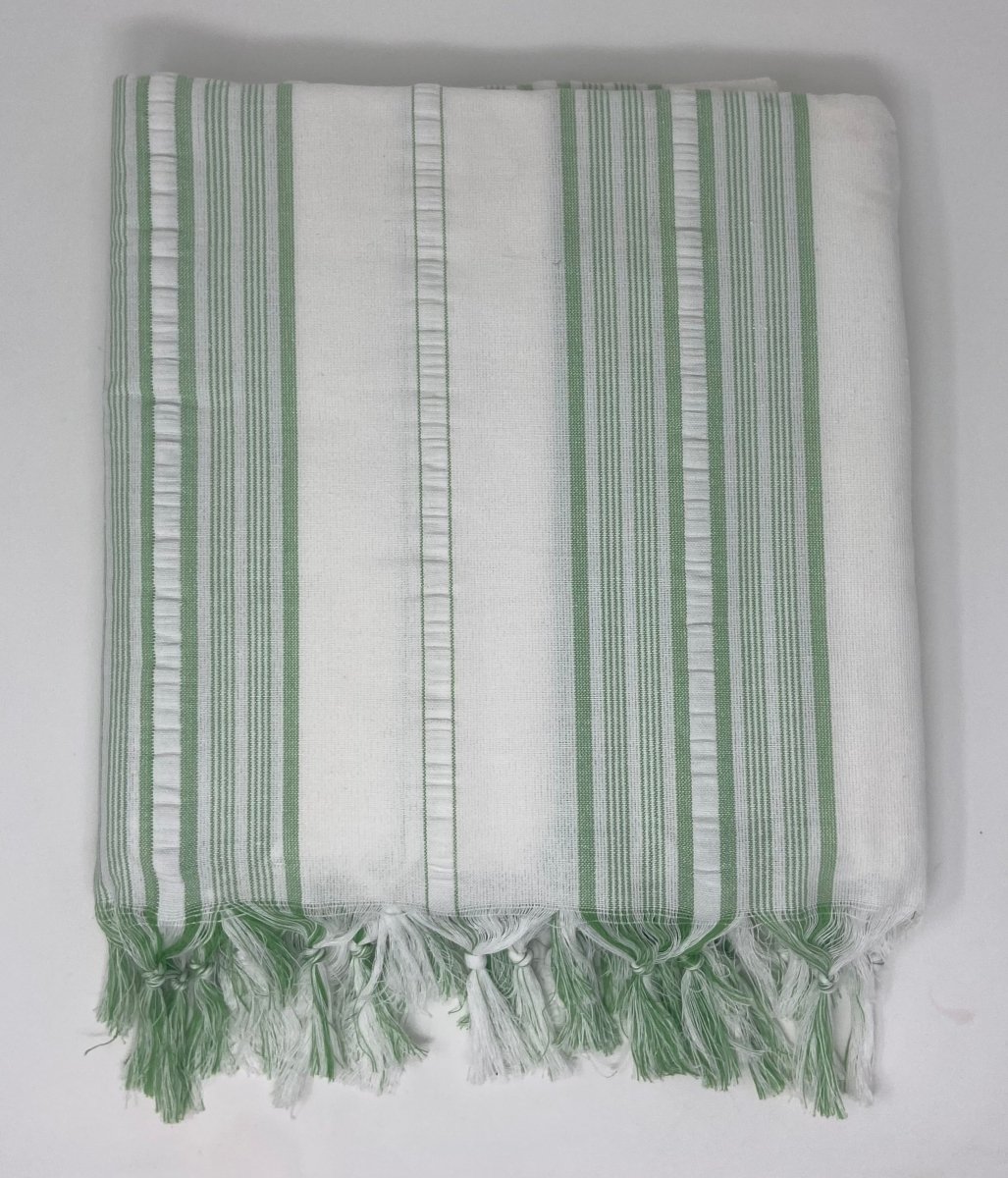 Ottomania Striped Turkish Tablecloth with Fringe 71" x 138" - Homebody Denver