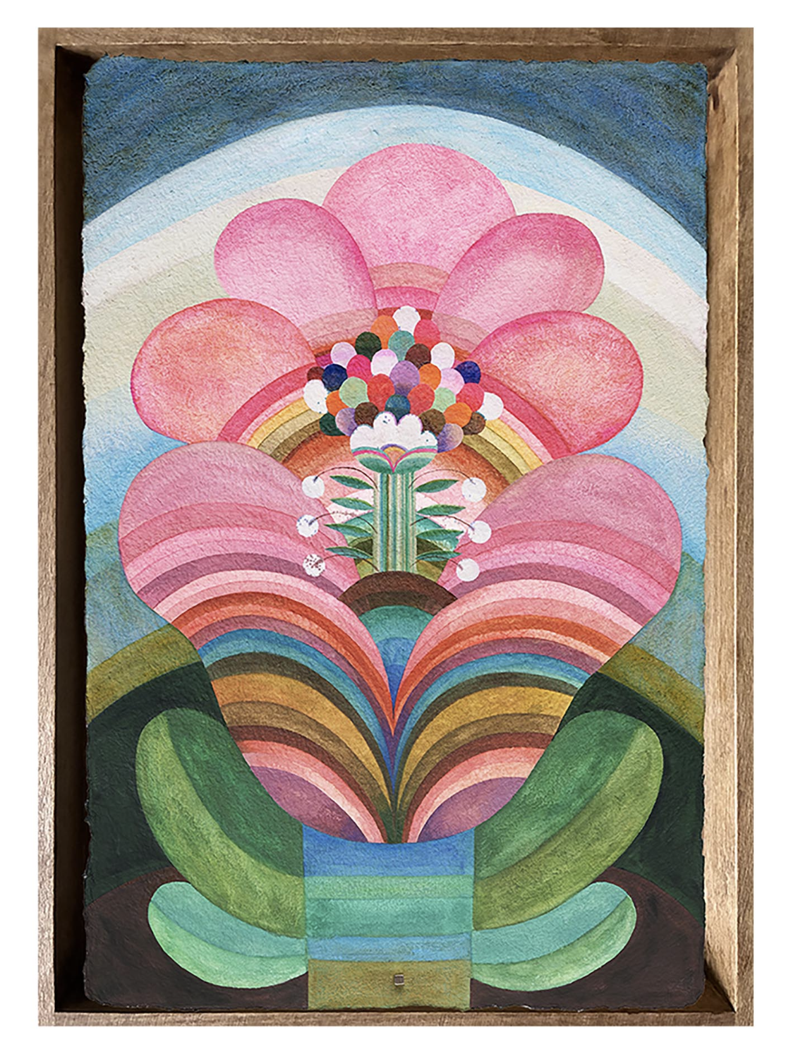 Caroline Rennequin Framed Flower Painting 28.74" x 43.31"