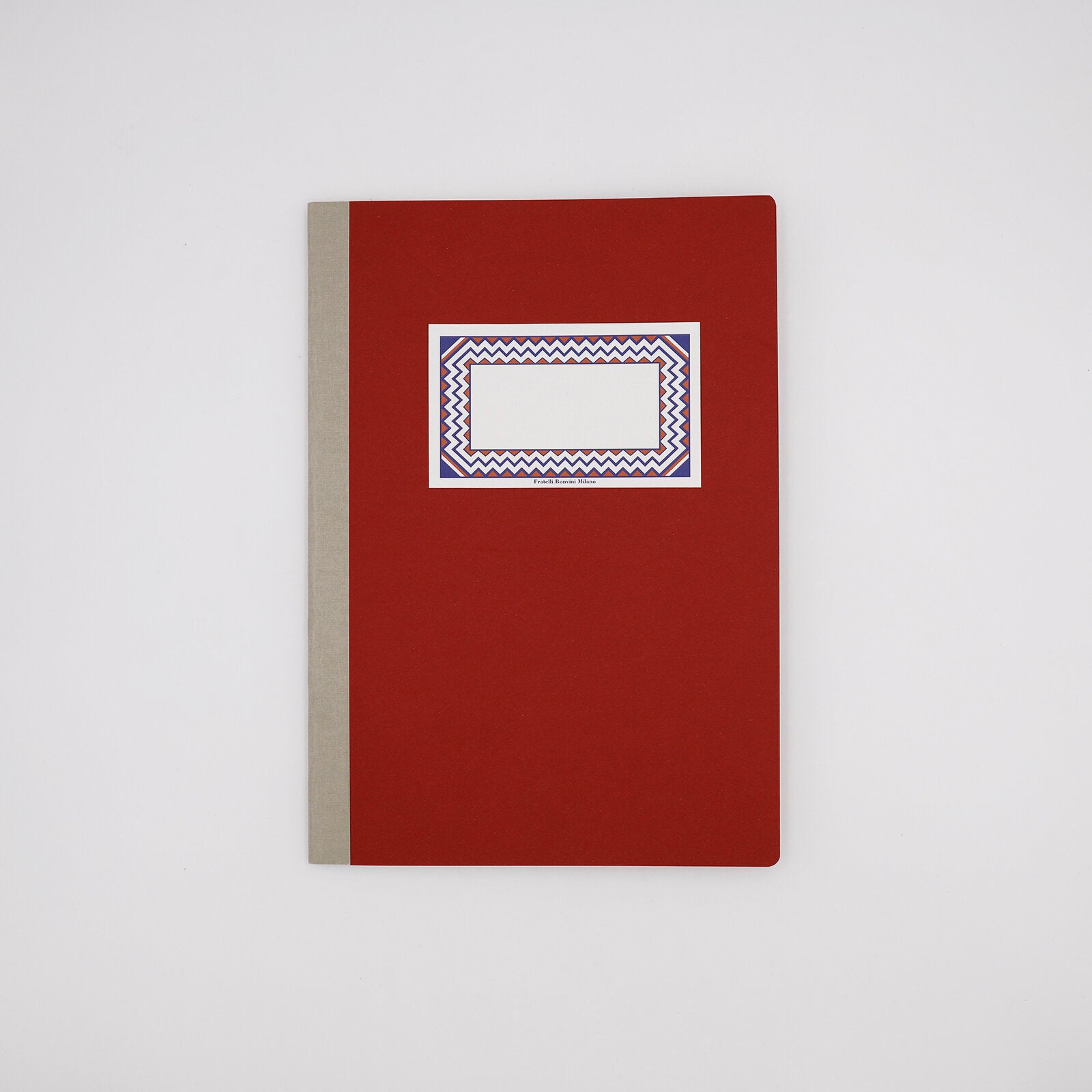 Bonvini Notebook, Large, Blue Zig Zag