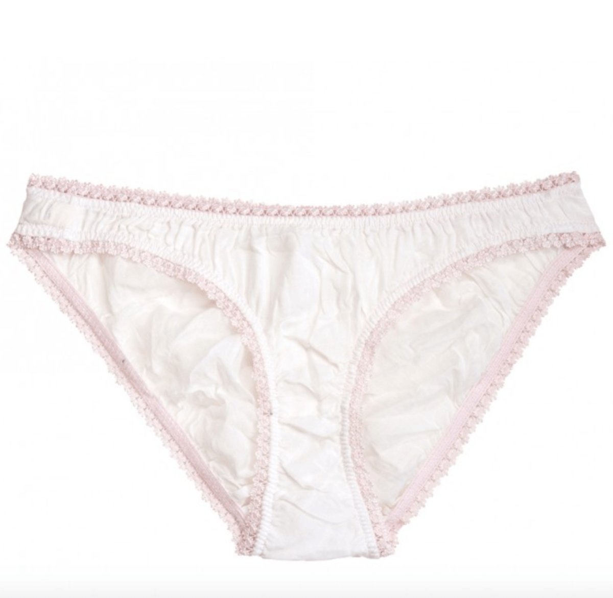 100% Organic Cotton Panties with Lace Trim