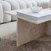 Brooklyn Travertine Coffee Table 24" x 24" x 16"h. - Homebody Denver