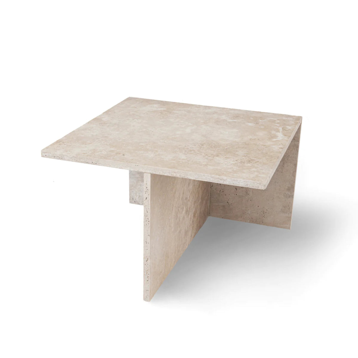 Brooklyn Travertine Coffee Table 24" x 24" x 16"h. - Homebody Denver