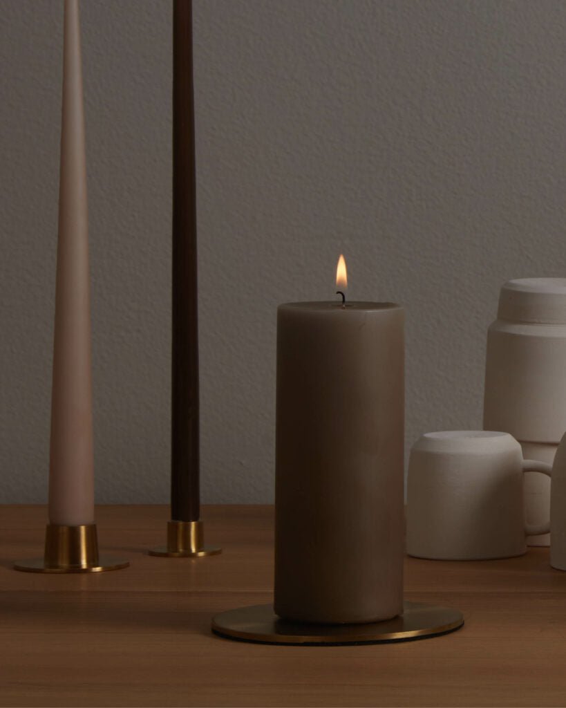Candle Plate with Spikes, Rose Gold Matte - Homebody Denver