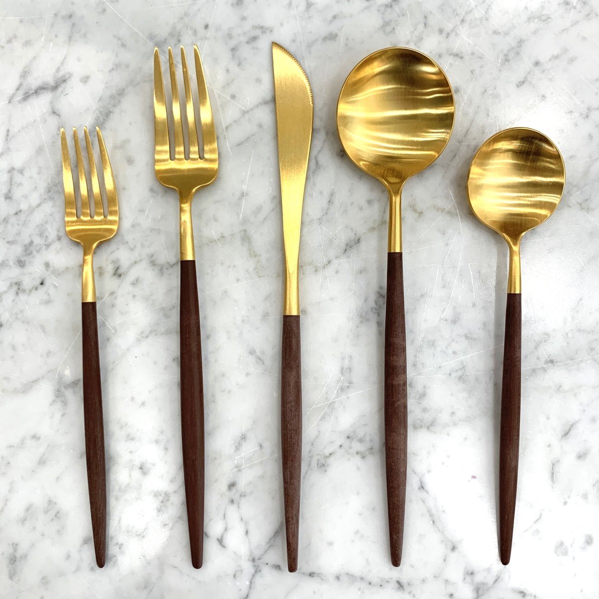 GOA Gold Five Piece Set of Flatware - Homebody Denver