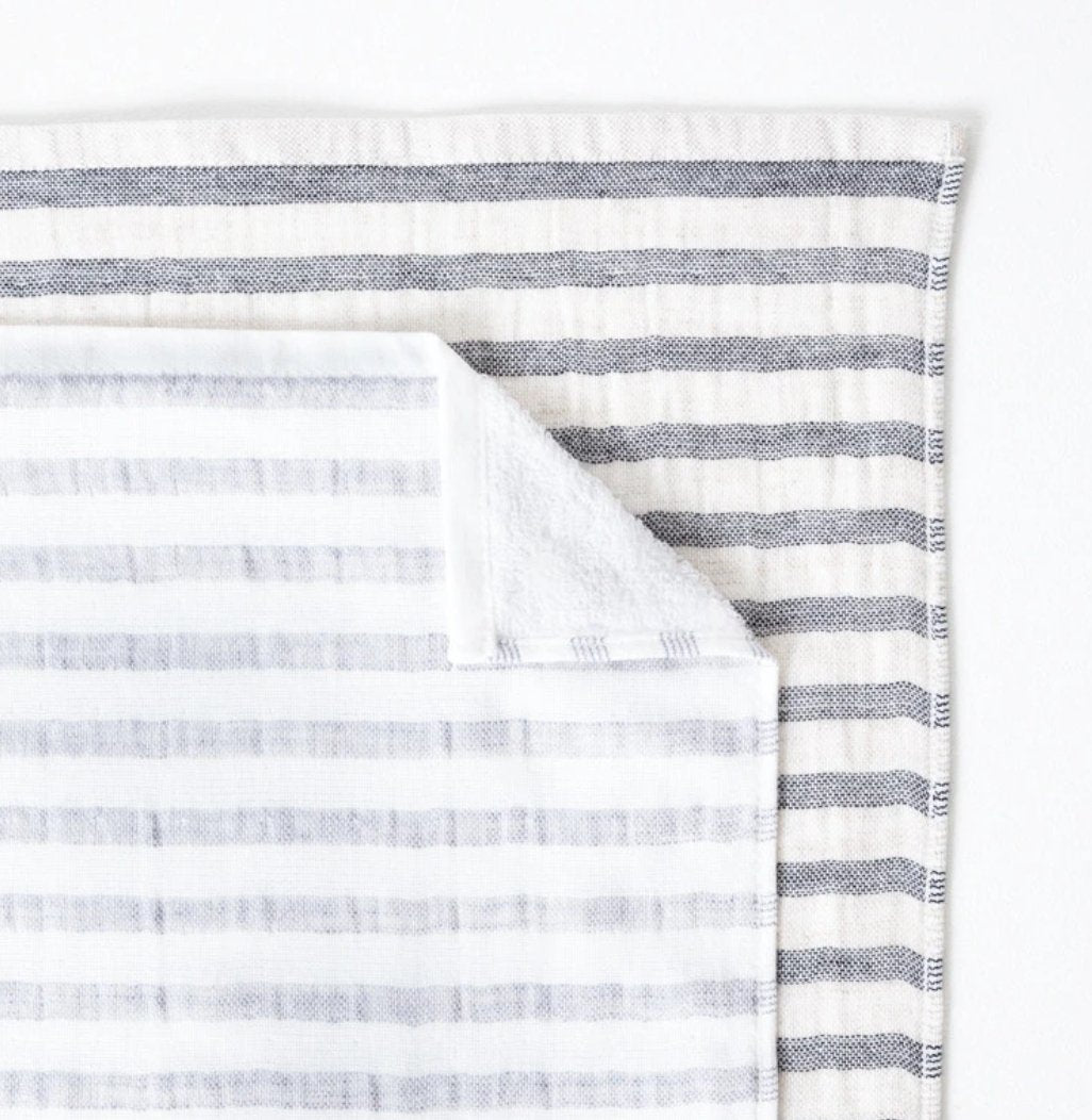 Linen Border Hand Towel Medium - Homebody Denver