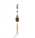 Lito Pair of 18kt Gold Tassel Earrings with Large Black Spinel and Small Green Agate - Homebody Denver