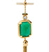 Ltio Pair of 18kt Gold Tassel Earrings with Green Agate, Moonstones and Pearls - Homebody Denver